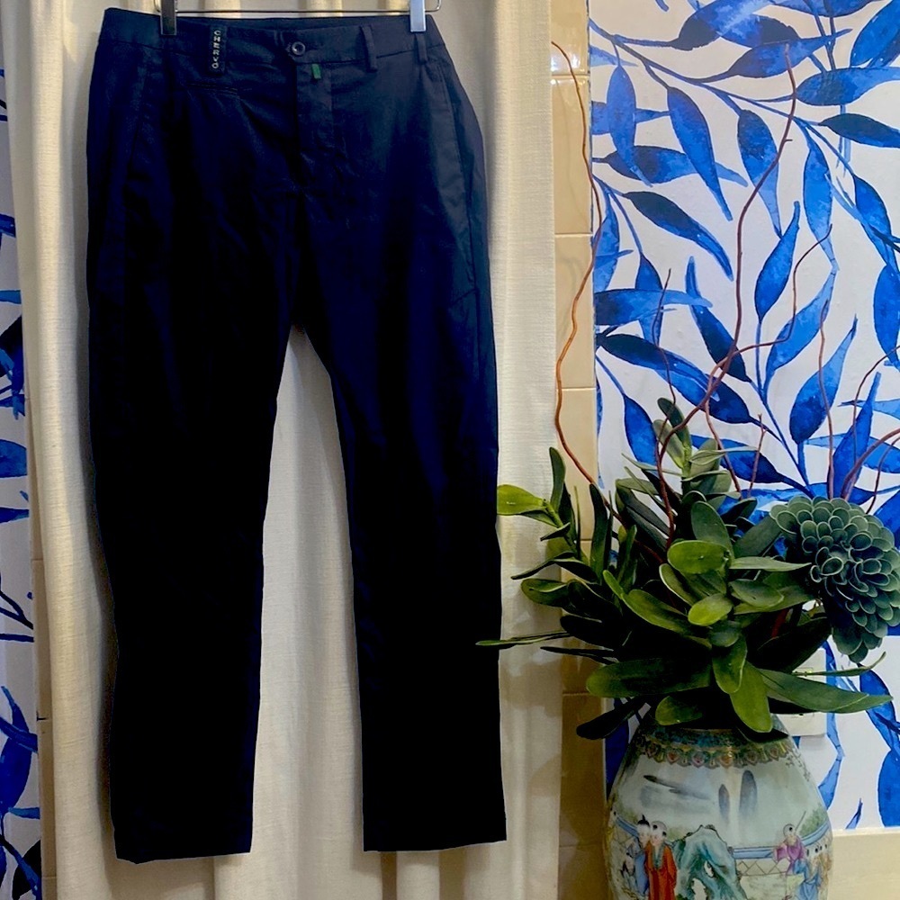 Chervo s.p.a. Dry Matic Polyester & Spandex Navy Blue Golf Pants US 32